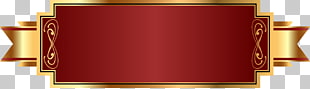 Euclidean , Beautiful gold frame, maroon and yellow ribbon frame PNG clipart