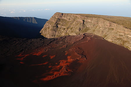 Lava Near Rock Formation Mountain thumbnail