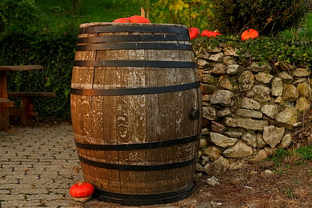 photo of brown and black wooden barrel thumbnail