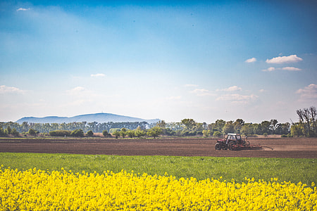 Vintage Photo of Tractor Plowing The Field thumbnail