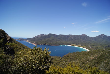 aerial photography of water beside landscape thumbnail
