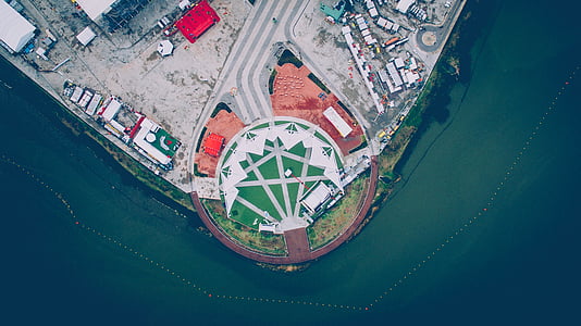 aerial photography of city near coastline thumbnail