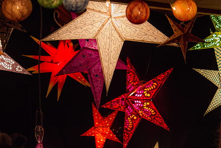 assorted-color star ornaments thumbnail
