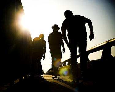 Silhouette Skaters Skateboard thumbnail