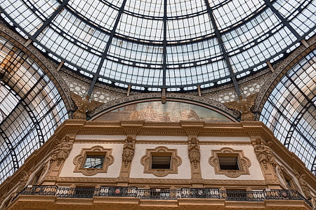 building's glass ceiling in low angle shot thumbnail