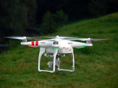 white quadcopter drone thumbnail