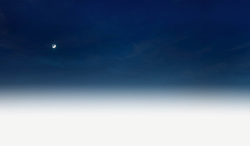 nightsky, clear night, moon, dark, sky, clouds thumbnail