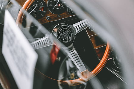 selective focus photography of FIAT steering wheel thumbnail