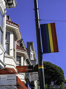 LGBT Pride Flag in The Castro, San Francisco, California thumbnail