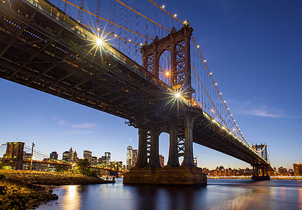low-angle photography of Brooklyn Bridge thumbnail