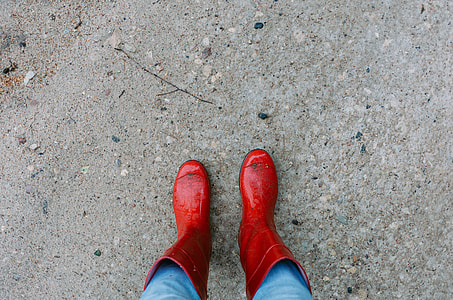 Red rubber boots thumbnail