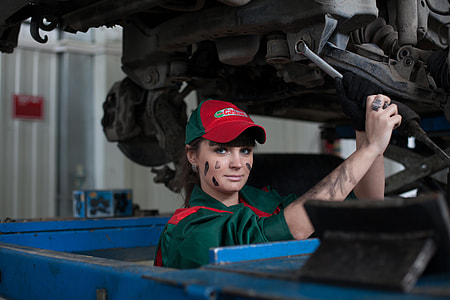 photography of woman in green long-sleeved top and red cap thumbnail