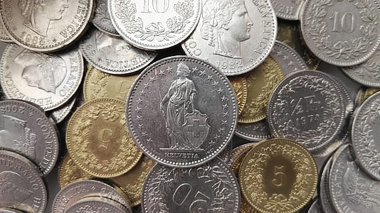 round silver-and-gold-colored coin lot thumbnail