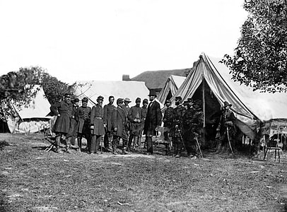 Lincoln Meeting with Generals at Antietam Battlefield, Maryland thumbnail