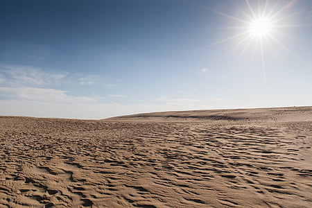 field of gray soil under blue sky thumbnail