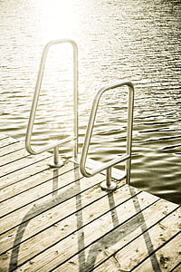photograph of gray metal dock ladder thumbnail