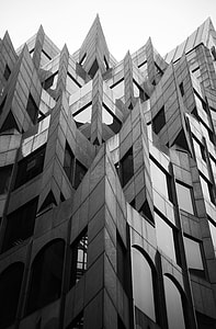 grayscale photo of concrete building thumbnail