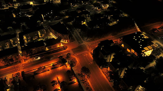 aerial photography of cityscape during nighttime thumbnail