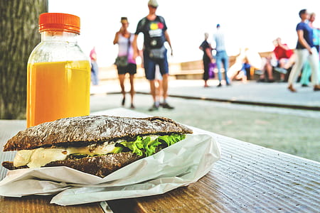 sandwich and orange juice thumbnail