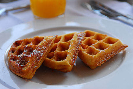 three waffles on plate thumbnail