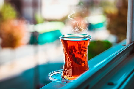 Selective Focus of Turkish Teacup Filled With Tea thumbnail