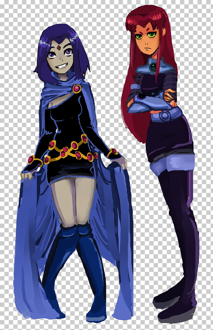 Raven Starfire Teen Titans Go Cyborg Raven Png Clipart Free