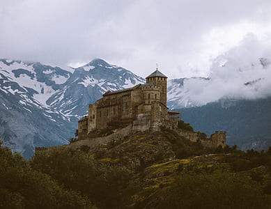 stone castle during foggy season thumbnail