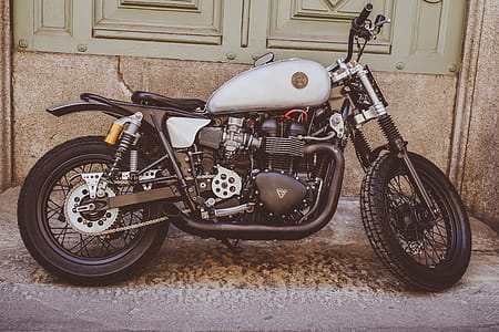 White and Black Bobber Bike thumbnail