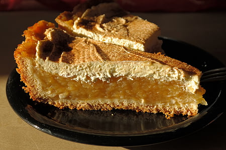 slice of cake on black plate thumbnail