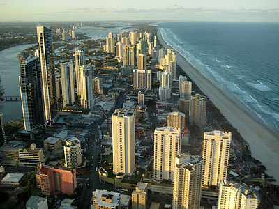 Surfers Paradise skyline Along the Shoreline on the Golden Coast, Queensland, Australia thumbnail
