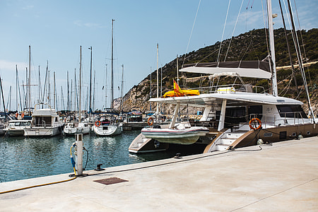Port Ginesta harbor in Barcelona, Catalonia, Spain thumbnail