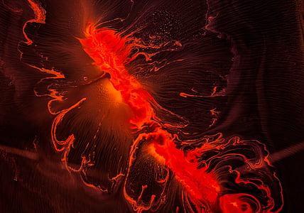 red and black abstract painting thumbnail