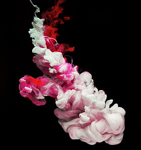 white and red smoke graphic art thumbnail