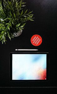 silver iPad and Apple pencil near green leaf plant thumbnail
