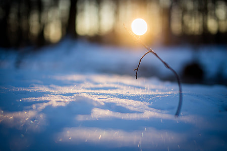 snow during sunset thumbnail