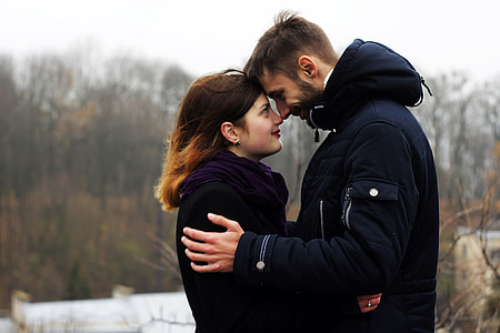 Young Couple in the Winter Landscape thumbnail