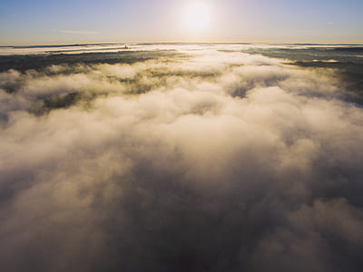 bird's eye photography of clouds thumbnail