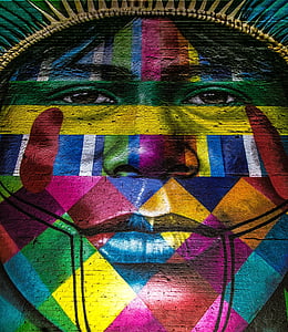 multicolored tribal painting thumbnail