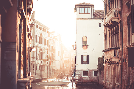 Street Canal Sunset in Venice, Italy thumbnail