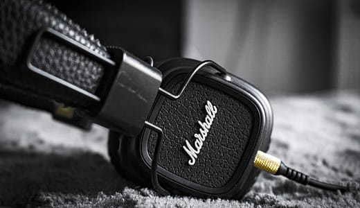 Selective Focus Photography of Marshall Corded Headphones thumbnail