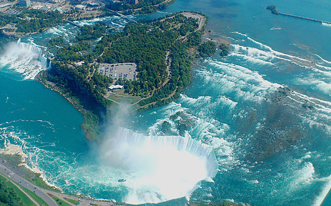 aerial photo of Niagara Falls in Canada thumbnail
