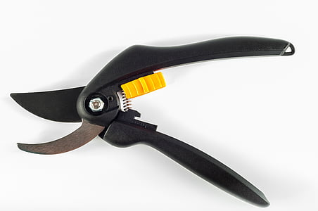 black and gray garden pruner on white surface thumbnail