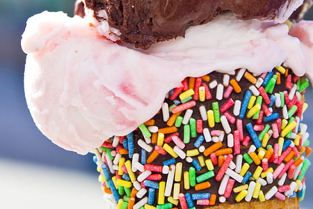 closeup photo of ice cream with sprinkles thumbnail
