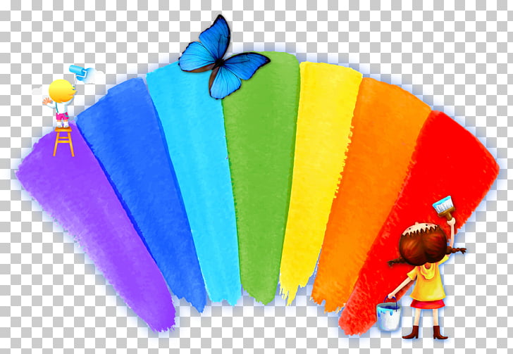 Watercolor Painting Rainbow Hand Painted Watercolor Rainbow Seven