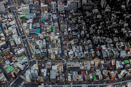 bird's-eye view of high-rise buildings thumbnail