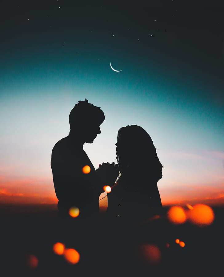 dawn, man, couple, love
