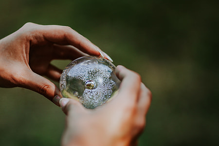 Woman with a little crystal ball thumbnail
