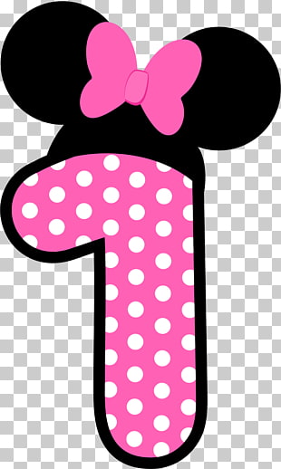 Minnie Mouse Mickey Mouse Number Birthday, minnie mouse, 1 Minnie Mouse fan art PNG clipart