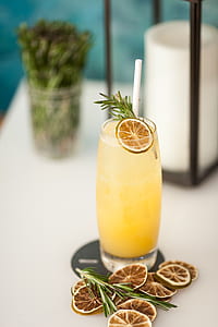lemon juice on clear drinking glass thumbnail