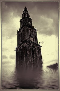 tower clock on water thumbnail